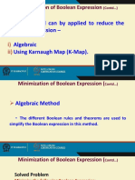 Two Method Can by Applied To Reduce The Boolean Expression - Algebraic Using Karnaugh Map (K-Map)