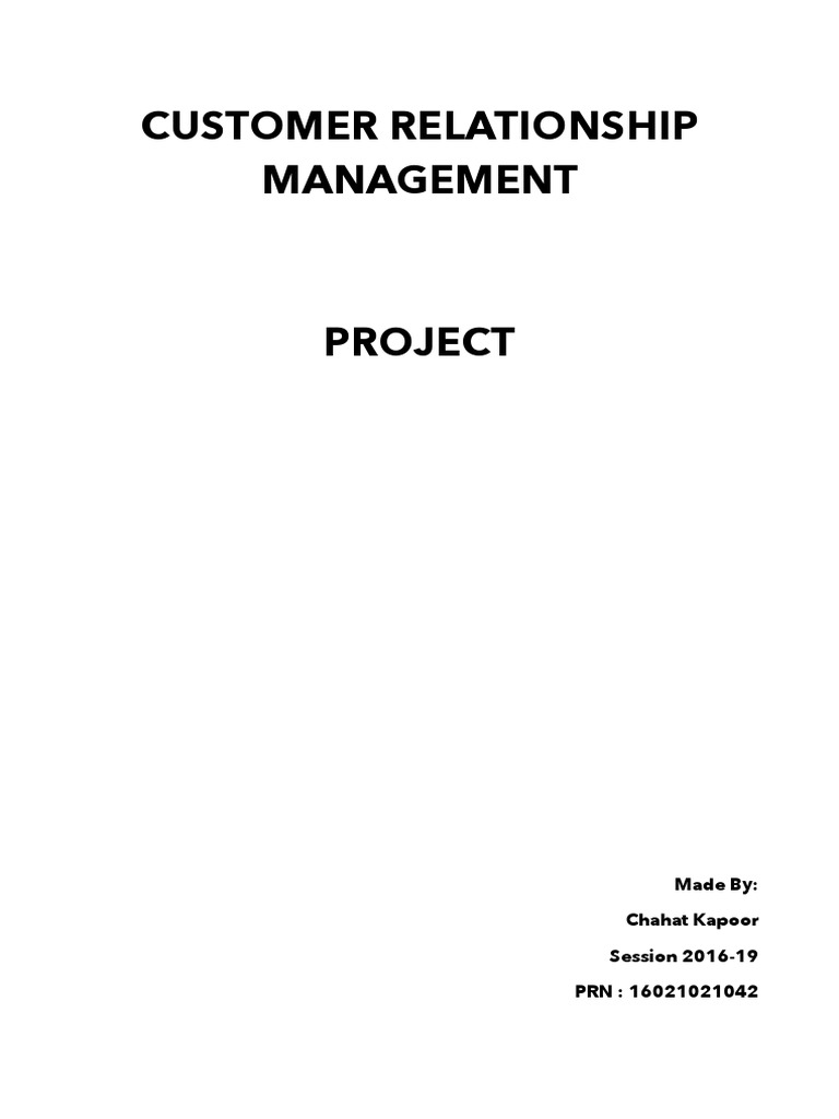 Customer Relationship Management | PDF | Marketing | Customer