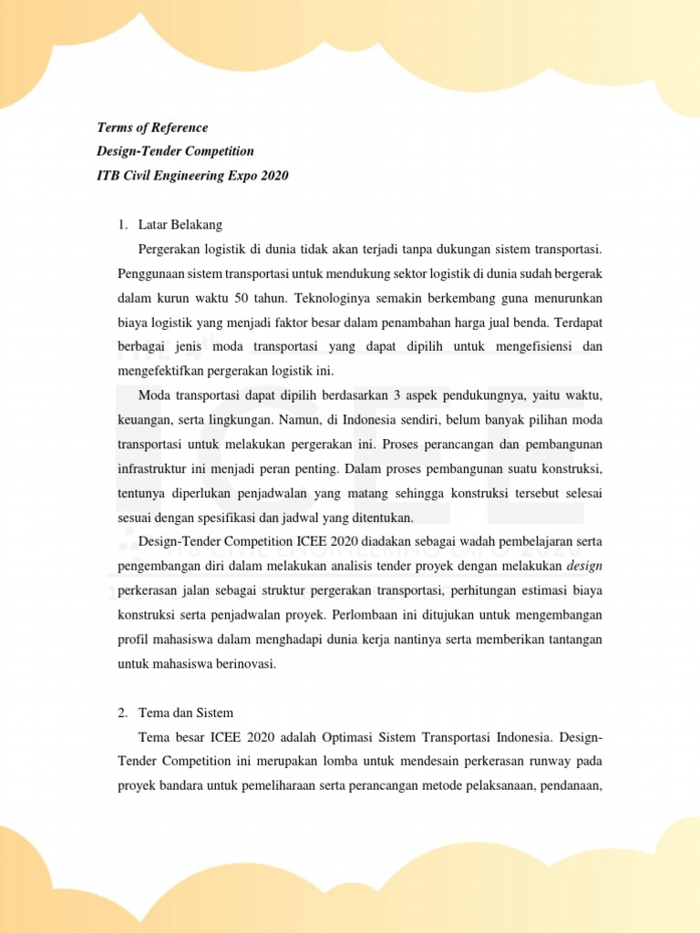 Lomba Desain Tender ICEE 2020 | PDF