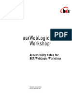 Accessibility Notes For Bea Weblogic Workshop