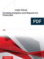 Creating Analytics and Reports For Financials