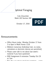 Optimal Foraging: Cole Zmurchok Math 102 Section 106