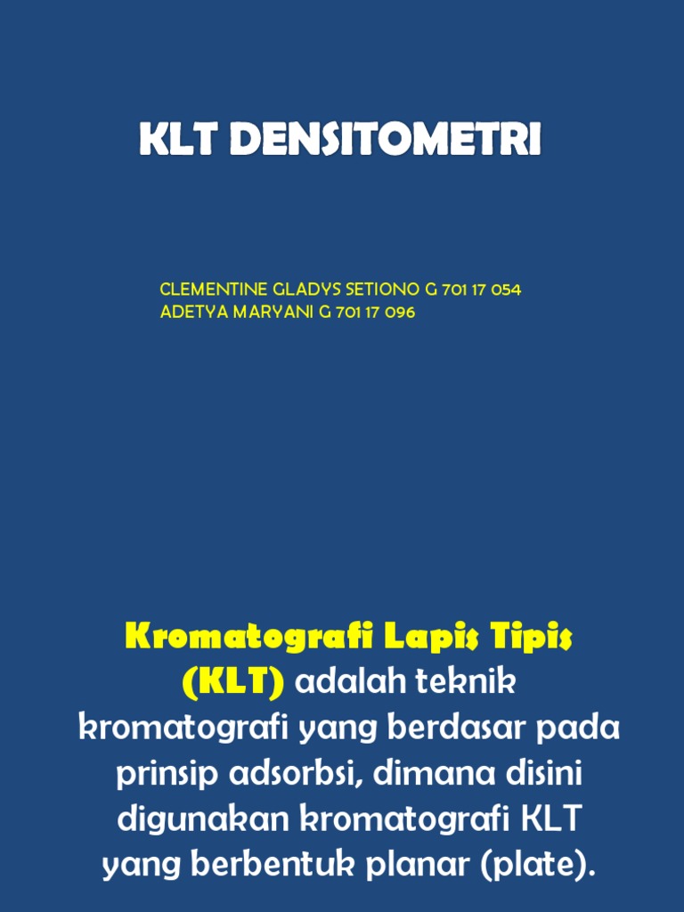 KLT Densitometri | PDF