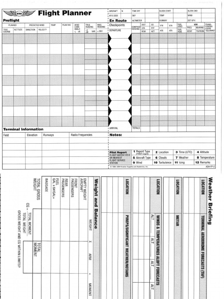 ASA Navigation Log PDF PDF