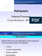 Radiography: Defects/Processes Course Reference: RI NDT2