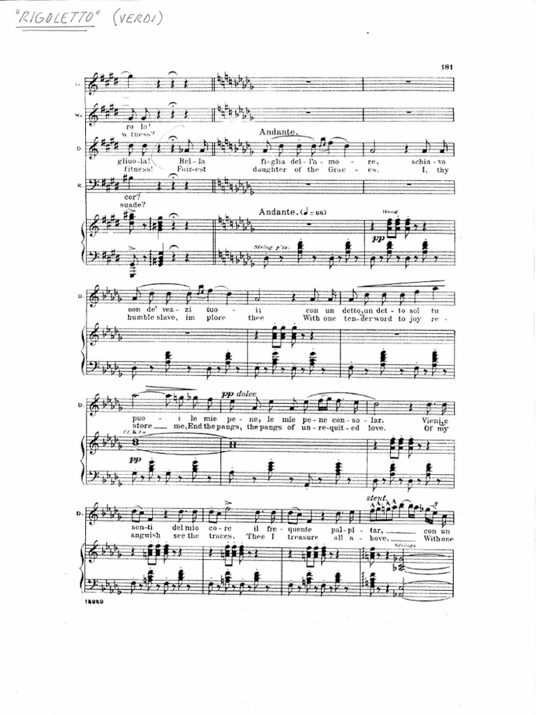 Verdi Rigoletto Bella Figlia Dell Amore