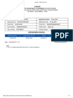 Appointment Details: E-Receipt Transport Department, Government of NCT of Delhi