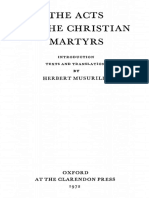 Acts of Christian Martyrs Musurillo PDF