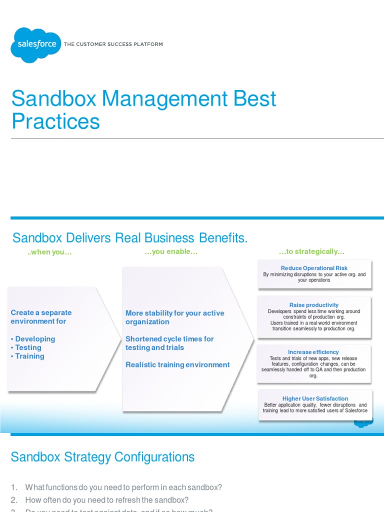 Sandbox Management Best Practices PDF Computer