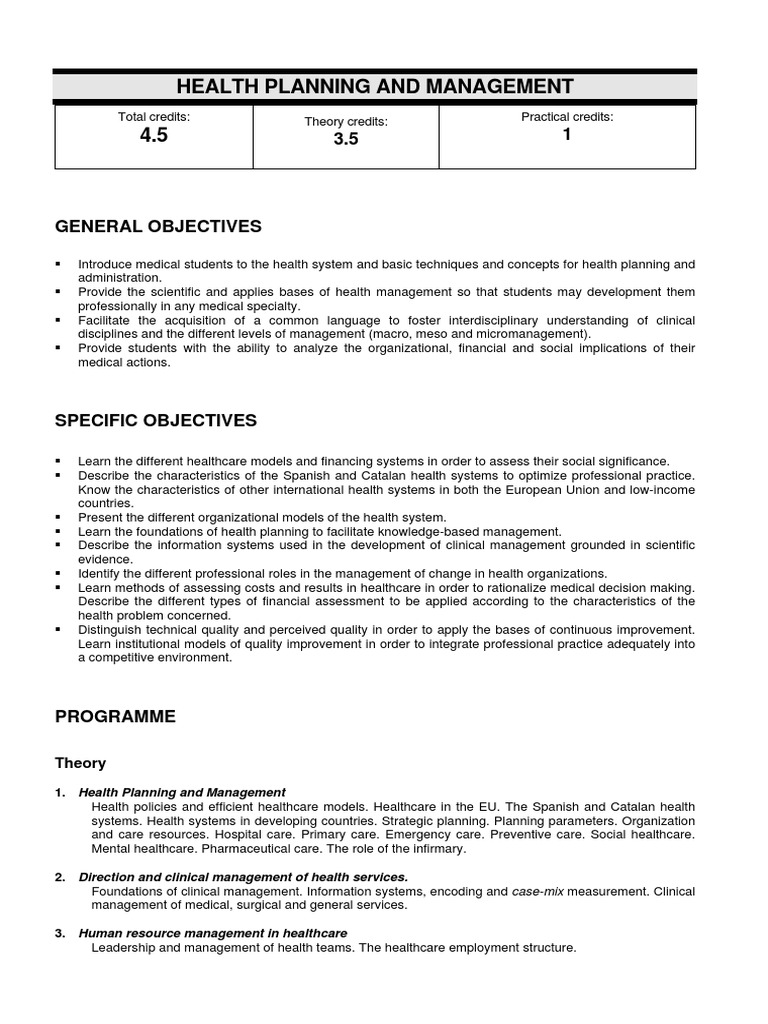 Health Planning And Management Download Free Pdf Health Care