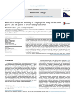 Mechanical Design and Modeling of A Single-Piston Pump For The Novel Power Take-Off System of A Wave Energy Converter