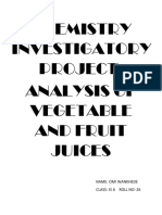 Analyze Vegetable & Fruit Juices for Nutrients