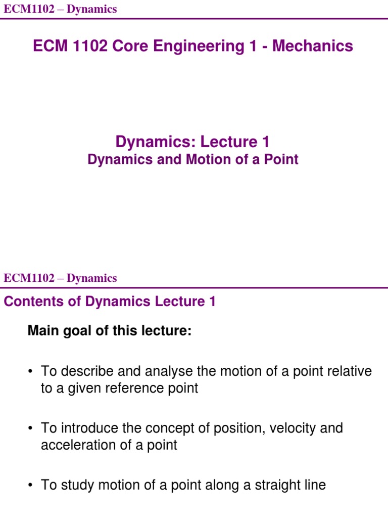 Dynamics of Motion: Position & Acceleration | PDF | Acceleration | Velocity