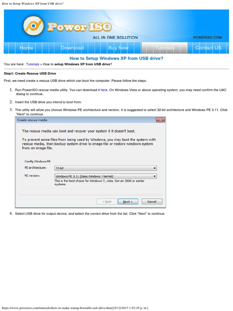 Setup Windows XP from USB Guide | PDF | Booting | Bios