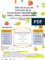 Análisis de La Ley de Promoción de La Alimentación Saludable para Niños, Niñas y Adolescentes. Reglamento. Manual de Advertencias Publicitarias.
