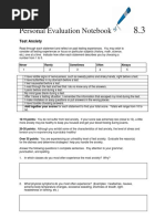 Personal Evaluation Notebook 8.3 Online