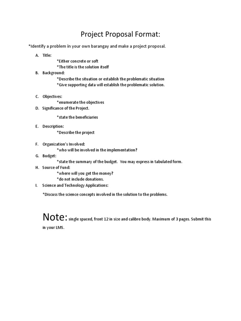 Barangay Project Proposal Format Guide | PDF | Career & Growth | Art