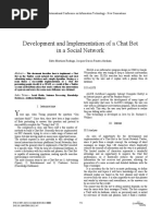 Development and Implementation of A Chat Bot in A Social Network