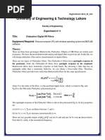 University of Engineering & Technology Lahore: Theory