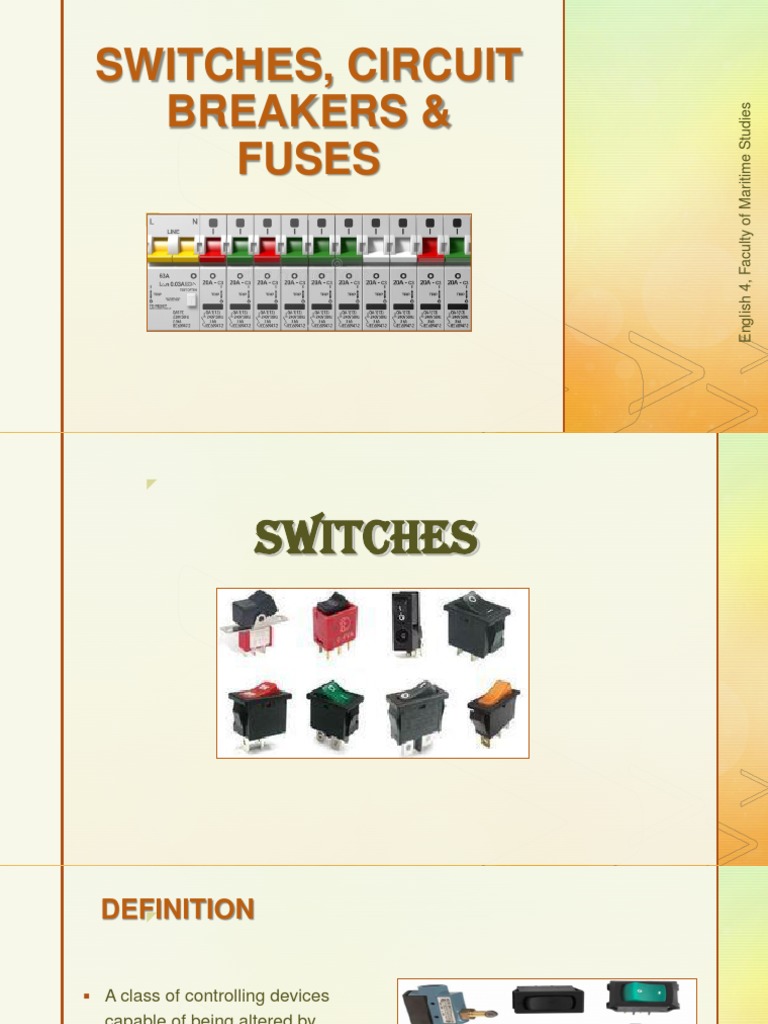 Switches, Circuit Breakers, and Fuses | PDF | Switch | Fuse (Electrical)