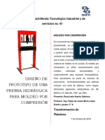 Moldeo por compresión prototipo prensa hidráulica