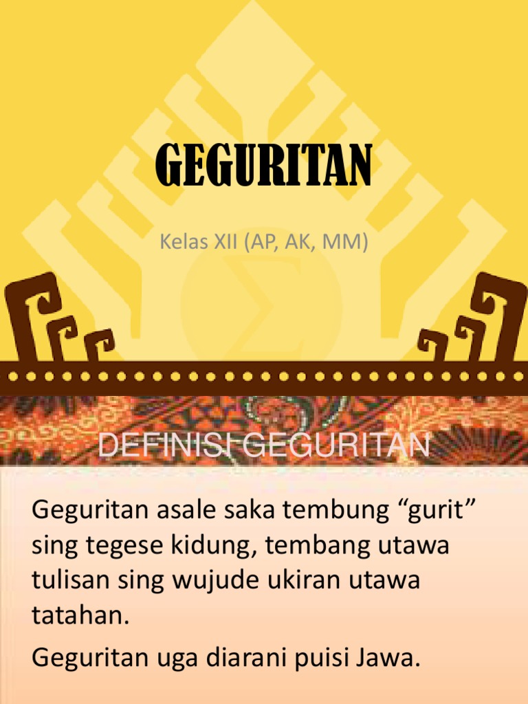 Materi Geguritan Kelas XII