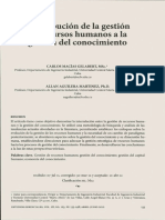 Contribución de La Gestión de Recursos Humanos A La Gestión Del Conocimiento