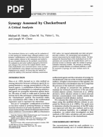 Synergy Assessed by Checkerboard: Antimicrobial Susceptibility Studies