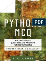 Python 3 MCQ - Multiple Choice Questions N Answers For Tests, Quizzes - Python Students & Teachers - Python3 Programming Jobs QA PDF