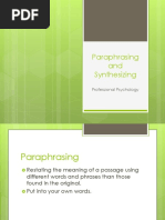 APA 7 - Paraphrasing and Citation Examples | PDF | Apa Style | Citation