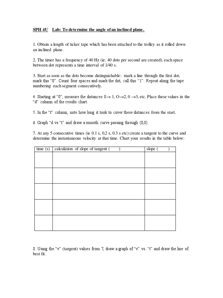 Kinematics Lab: Ticker Tape Timer Analysis | PDF | Acceleration | Time