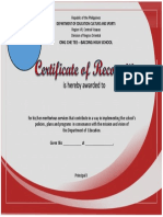 Teacher's Day Certificate Template