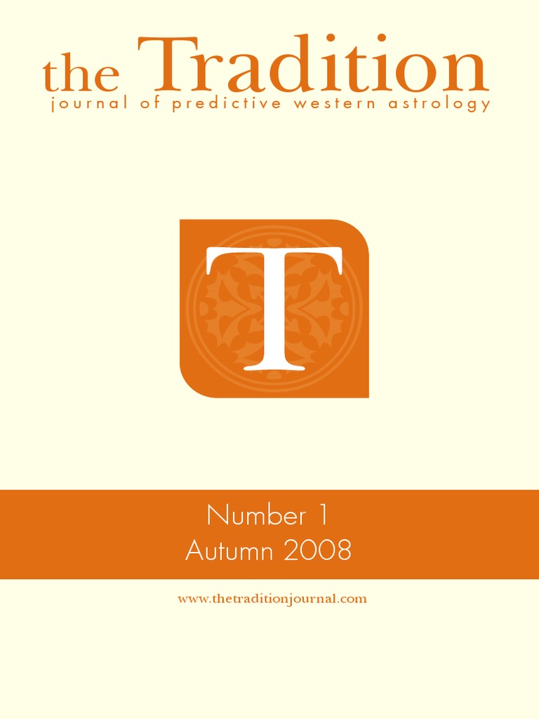 Tradition Journal Vol 1 | PDF | Astrology | Prediction