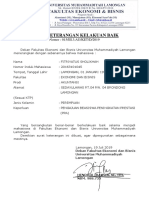 Surat Keterangan Kelakuan Baik: Nomor: 015/III.3.AU/KET/D/2019