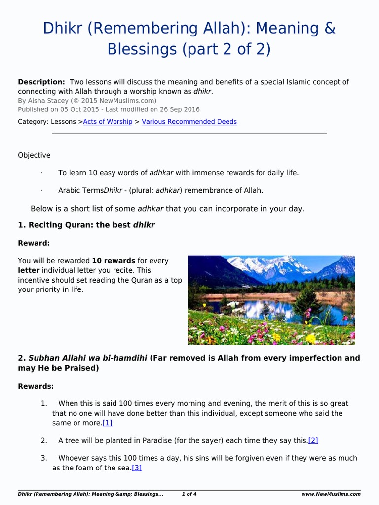 Dhikr Remembering Allah 302 en | PDF | Allah | Quran