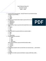 Soal Prakarya Kelas VII Terbaru