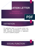 Application Letter Teaching and Learning Media