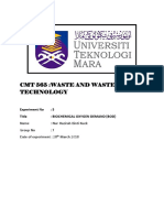 CMT 565:waste and Wastewater Technology: Experiment No: 5 Title: Biochemical Oxygen Demand (Bod)