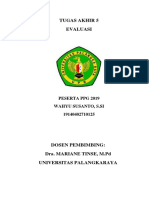 Tugas Akhir 5. Evaluasi - Dra. Mariane Tinse, M.PD - Wahyu Susanto, S.si