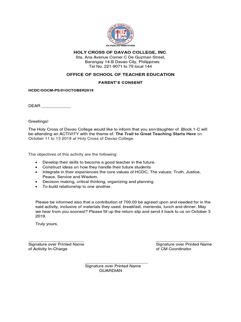 Holy Cross of Davao College | PDF