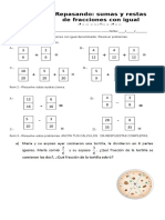 Guía de Fracciones Número 4 Cuarto Básico 