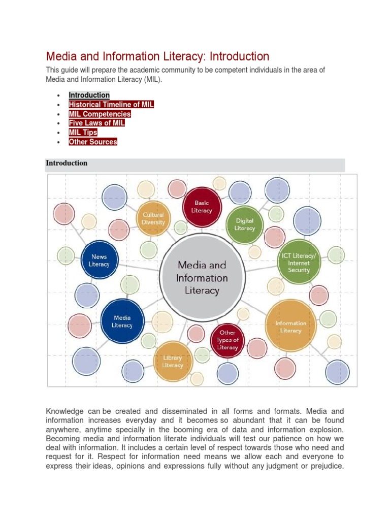 Understanding Media and Information Literacy | PDF | Politics | Social ...