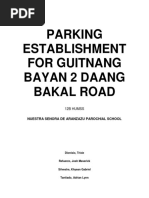 Parking Establishment For Guitnang Bayan 2 Daang Bakal Road: Nuestra Senora de Aranzazu Parochial School
