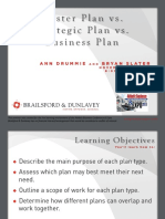 Master Plan vs. Strategic Plan vs. Business Plan