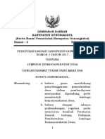 91perda No.3 Tentang Lembaga Kemasyarakatan Desa