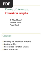 Theory of Automata: Transition Graphs