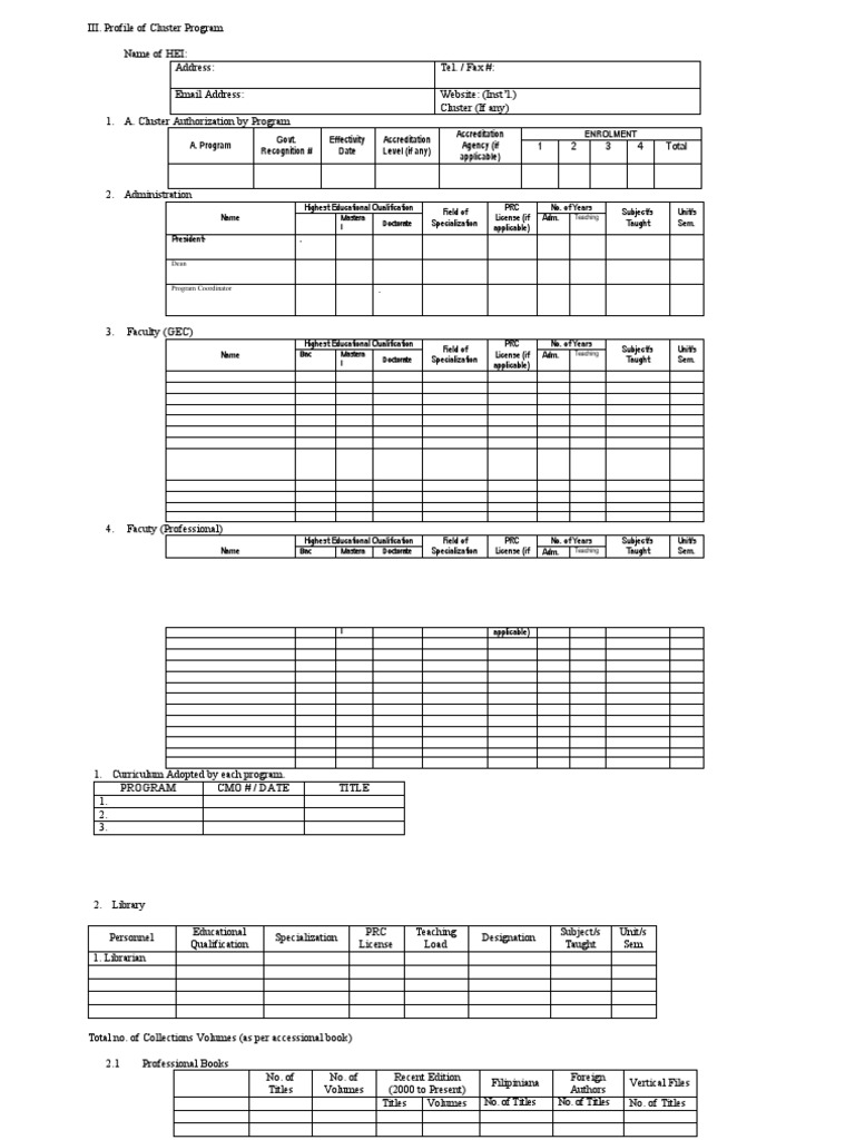 Cluster Program Profile Overview | PDF | Educational Stages ...