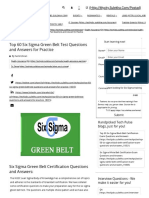 Top 60 Six Sigma Green Belt Test Questions and Answers For Practice