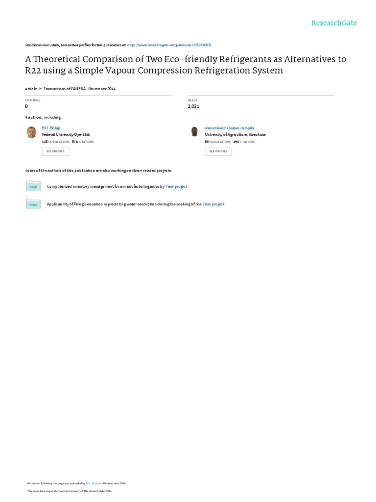 R432A and R433A: Eco-Friendly R22 Alternatives | PDF ...