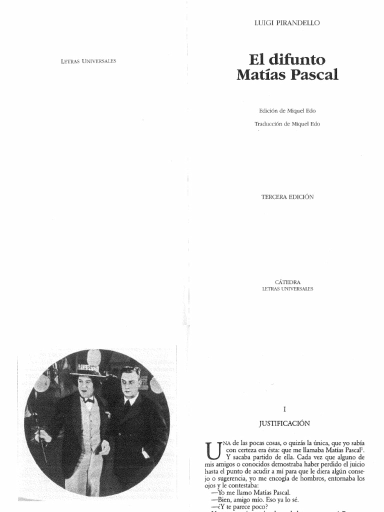 Pirandello Il Fu Mattia Pascal Riassunto Breve